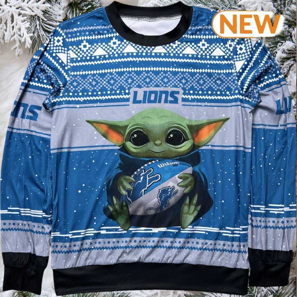 Yoda x NFL Detroit Lions Ugly Christmas Sweater Yoda x NFL Detroit Lions Ugly Christmas Sweater