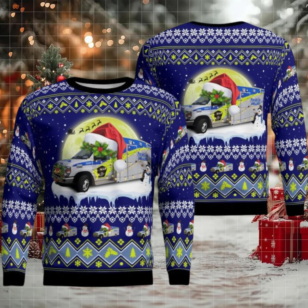 York Region EMS Christmas AOP Sweater Image 2