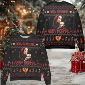 Young Frankenstein Abby Someone Abby Normal Ugly Christmas Sweater Black