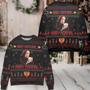 Young Frankenstein Abby Someone Abby Normal Ugly Christmas Sweater Black
