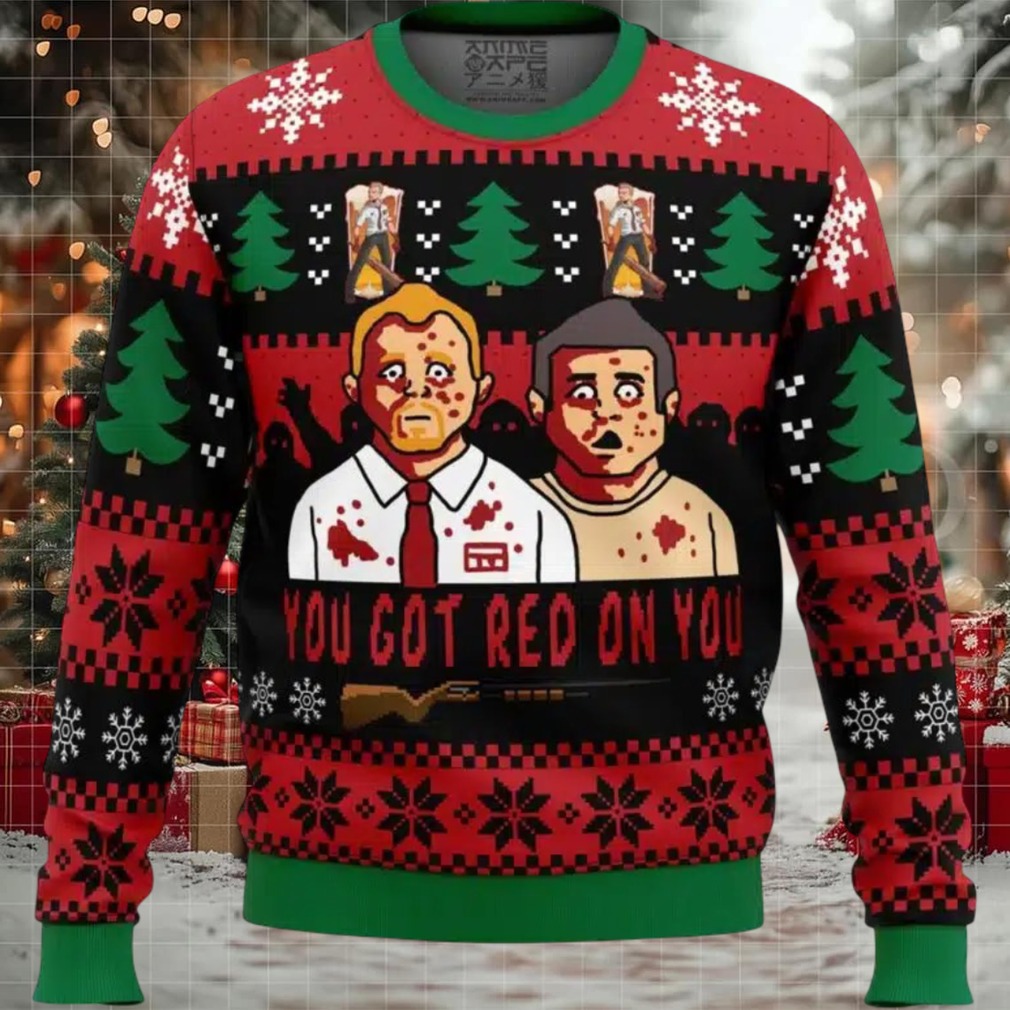You’ve Got Red On You Shaun of the Dead Ugly Christmas Sweater You’ve Got Red On You Shaun of the Dead Ugly Christmas Sweater