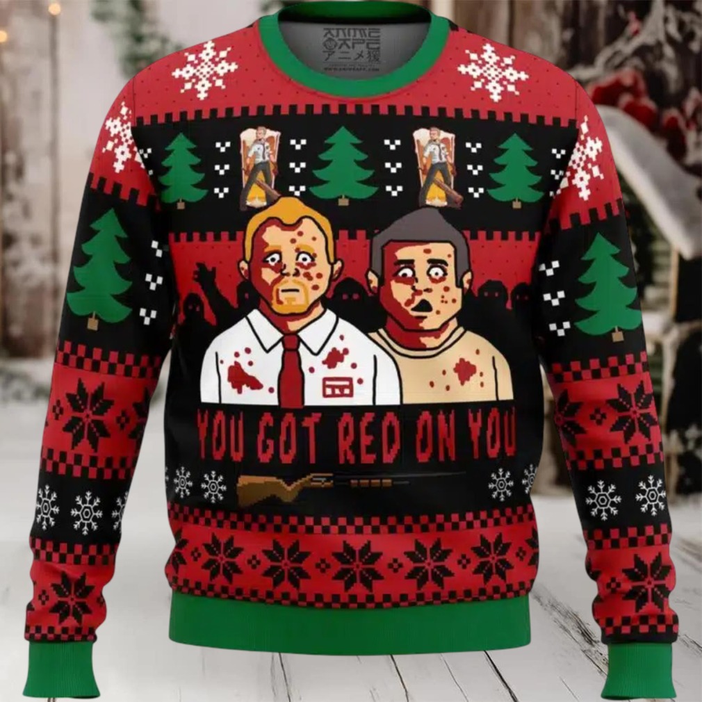 You’ve Got Red On You Shaun of the Dead Ugly Christmas Sweater You’ve Got Red On You Shaun of the Dead Ugly Christmas Sweater