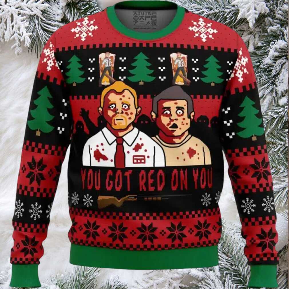You’ve Got Red On You Shaun of the Dead Ugly Christmas Sweater You’ve Got Red On You Shaun of the Dead Ugly Christmas Sweater