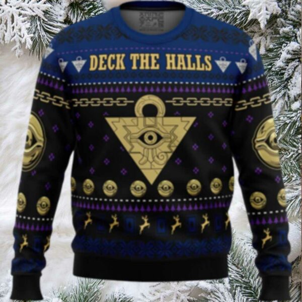 Yugioh Deck the Halls Ugly Christmas Sweater