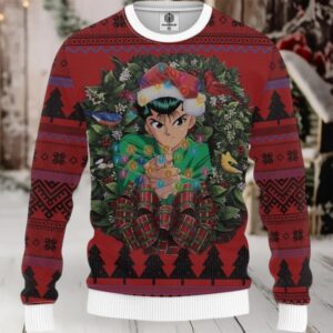 Yusuke Urameshi Yuyu Hakusho Mc Ugly Christmas Sweater Thanksgiving Gift