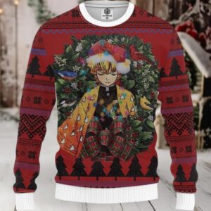 Zennitsu Doujishin Kimetsu Yaiba Mc Ugly Christmas Sweater Thanksgiving Gift