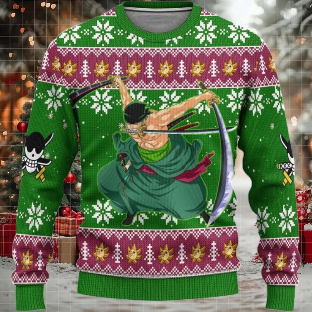 Zoro One Piece Anime Ugly Christmas Sweater Xmas Gift Zoro One Piece Anime Ugly Christmas Sweater Xmas Gift