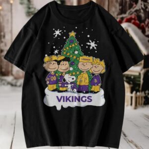Snoopy The Peanuts Minnesota Vikings Christmas T Shirt