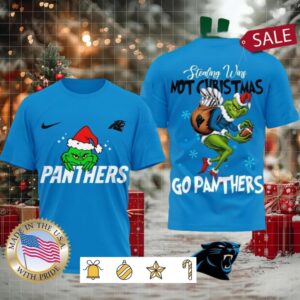 Carolina Panthers NFL Grinch Dr. Seuss Stealing Wins Not Christmas Shirt