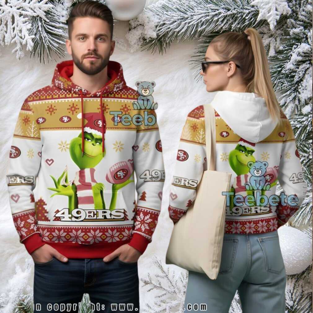 San Francisco 49Ers The Grinch Football Ugly Christmas 3D Hoodie San Francisco 49Ers The Grinch Football Ugly Christmas 3D Hoodie