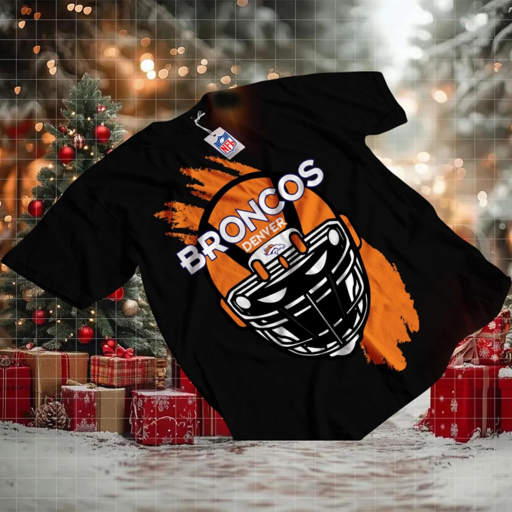 Denver Broncos Football Helmet Graphic T Shirt