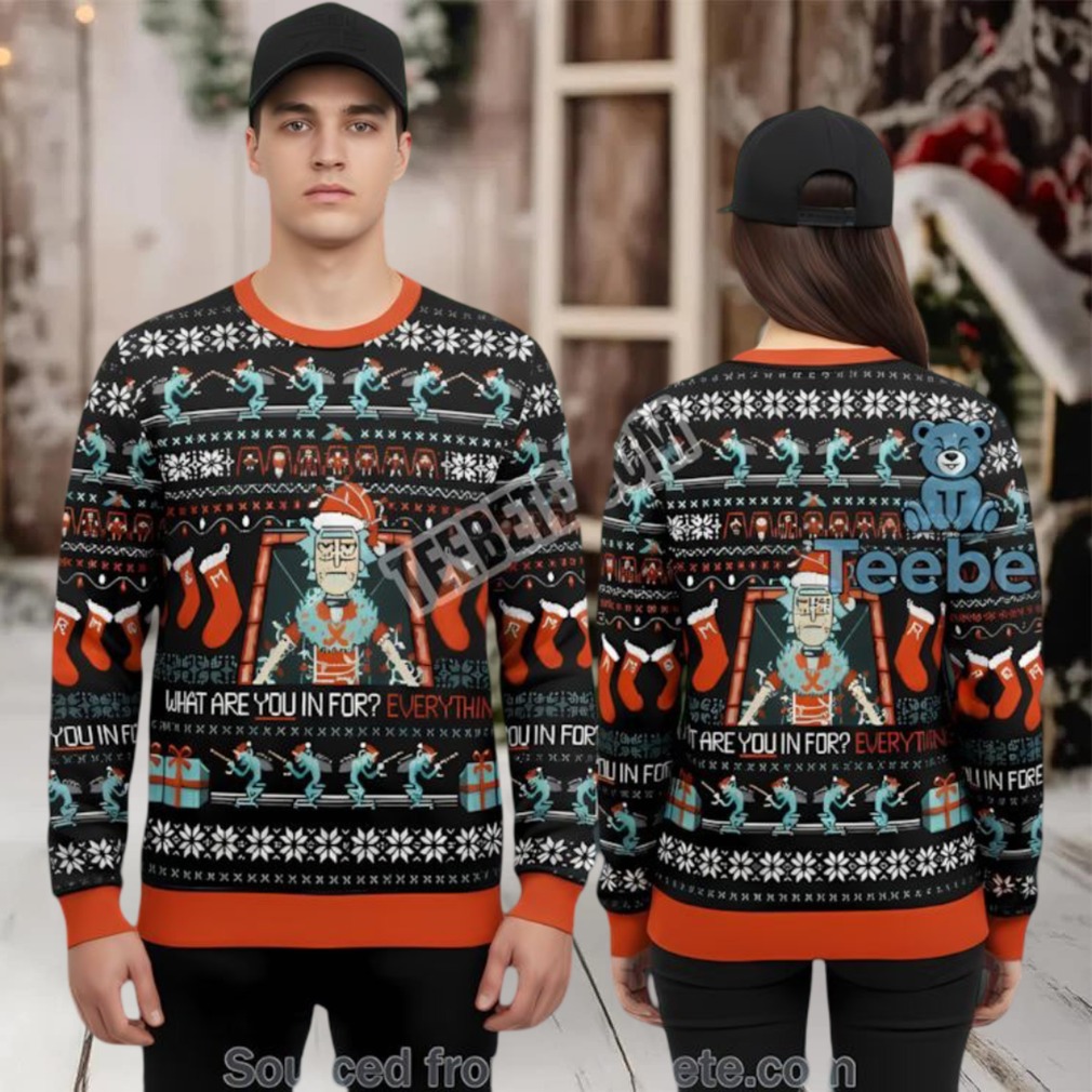 Rick And Morty Prison Rick Ugly Christmas Sweater Black Cheap Rick And Morty Prison Rick Ugly Christmas Sweater Black Cheap