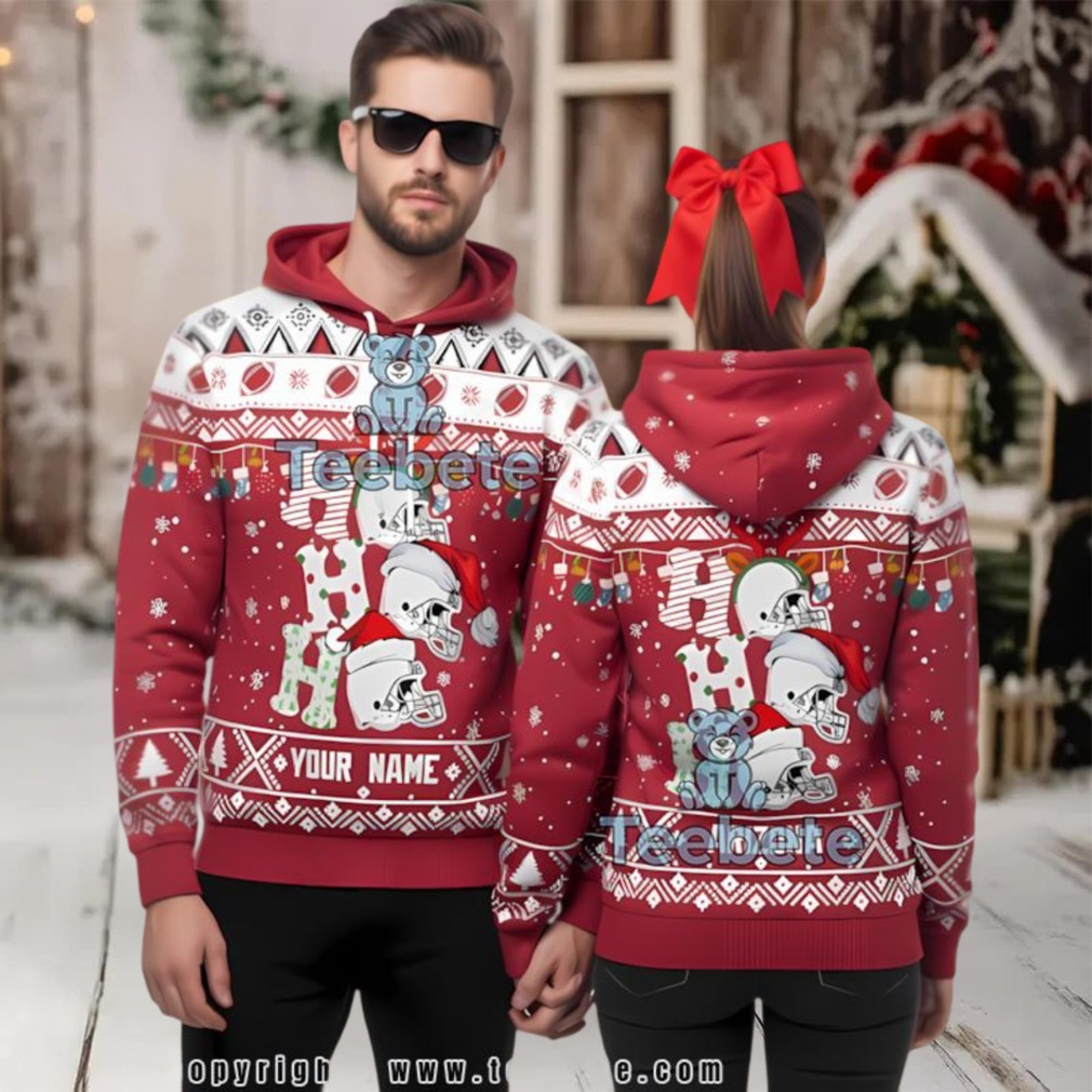 Personalized Arizona Cardinals Ho Ho Ho Ugly 3D Hoodie Women