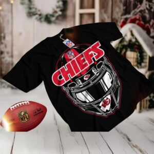 Kansas City Chiefs Team Logo T Shirt with Helmet Graphic