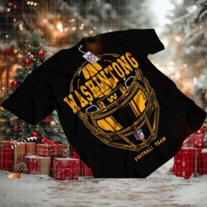 Washington Commanders Men’s Black & Gold Football Helmet T Shirt