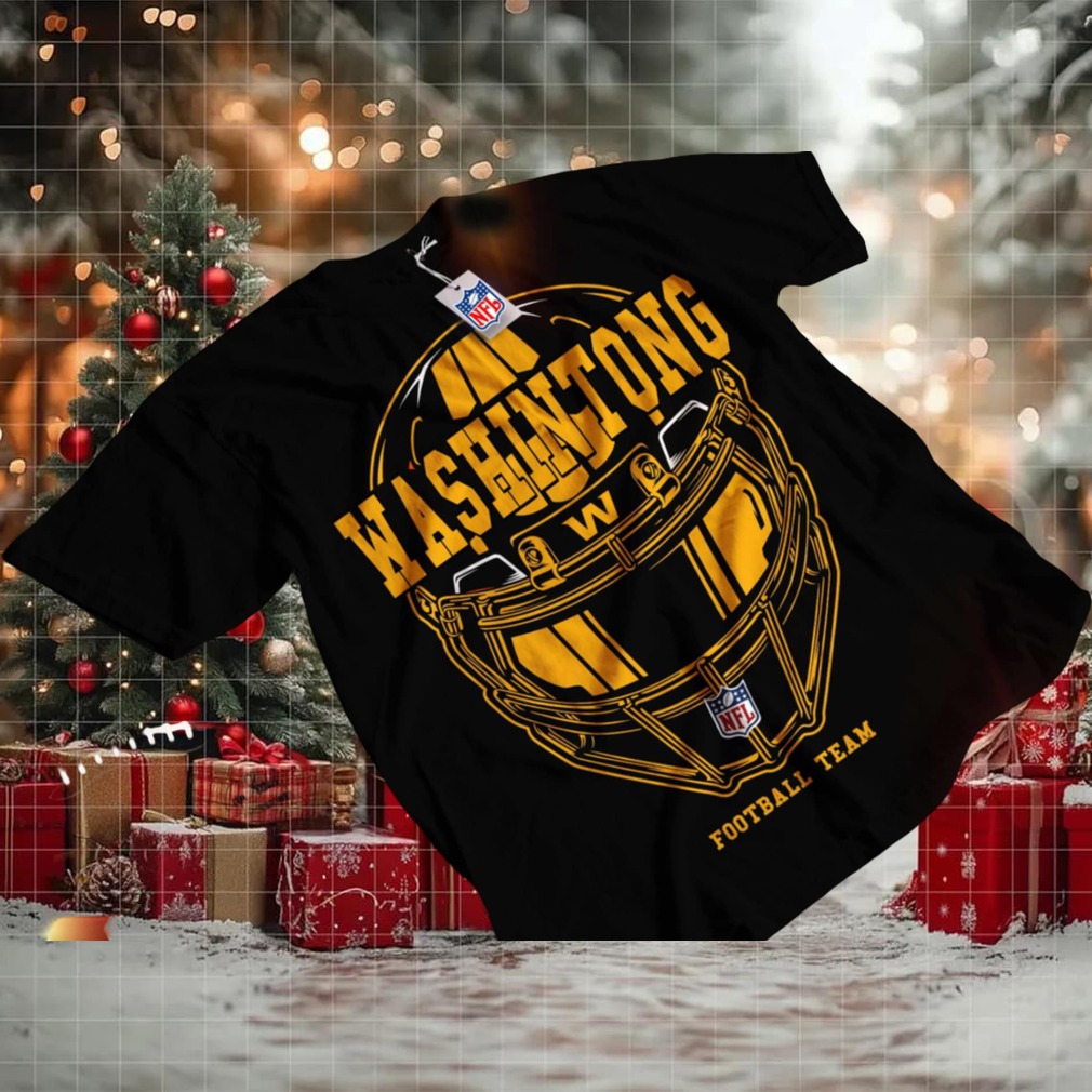 Washington Commanders Men's Black & Gold Football Helmet T Shirt