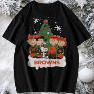 Snoopy And Friends Cleveland Browns Christmas Shirt
