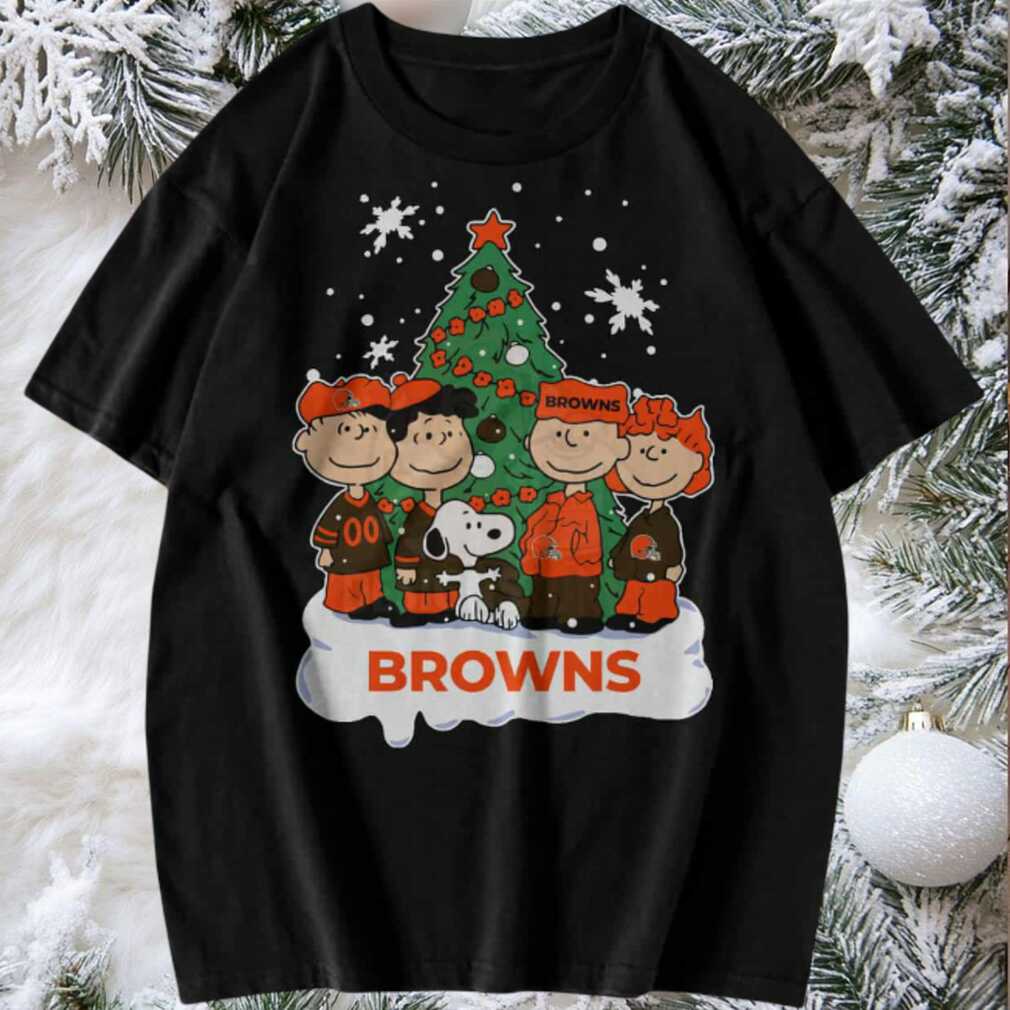Snoopy And Friends Cleveland Browns Christmas Shirt Snoopy And Friends Cleveland Browns Christmas Shirt