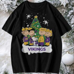 Snoopy The Peanuts Minnesota Vikings Christmas T Shirt
