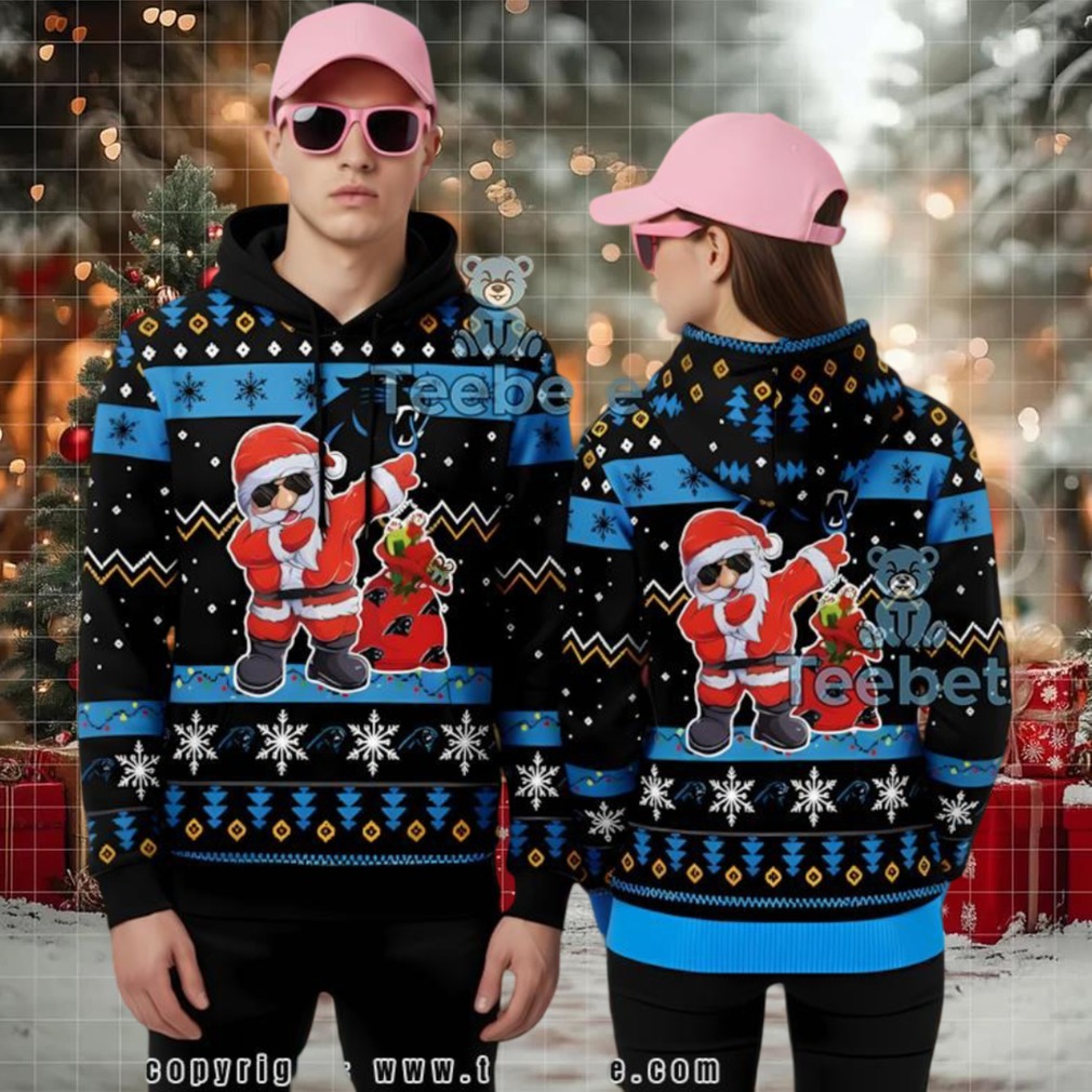 Carolina Panthers Santa Claus Bring Gifts 3D Ugly Hoodie Men Carolina Panthers Santa Claus Bring Gifts 3D Ugly Hoodie Men