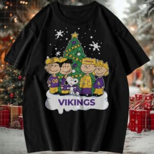 Snoopy The Peanuts Minnesota Vikings Christmas T Shirt