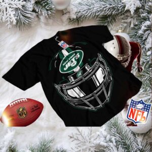 New York Jets Homage Green Helmet Tri Blend T Shirt