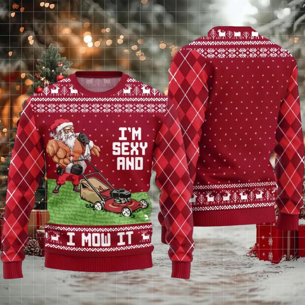2025 Swole Santa Sexy And Mow It Ugly Christmas Sweater 2025 Swole Santa Sexy And Mow It Ugly Christmas Sweater