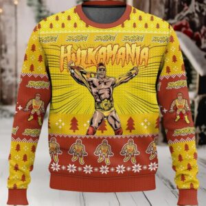 Hulkamania Hulk Hogan Ugly Christmas Sweater