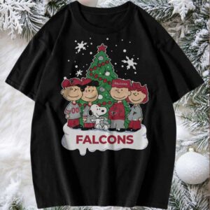 Peanuts Snoopy and Friends Atlanta Falcons Christmas T Shirt