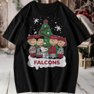 Peanuts Snoopy and Friends Atlanta Falcons Christmas T Shirt