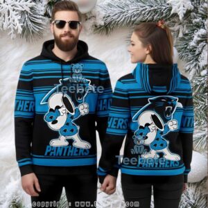 Carolina Panthers Snoopy Dabbing 3D Ugly Hoodie Youth