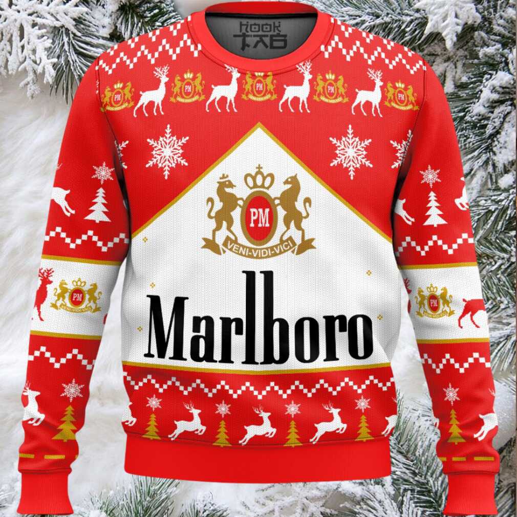 Marlboro Cigarette Ugly Christmas Sweater