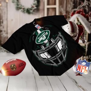 New York Jets Homage Green Helmet Tri Blend T Shirt