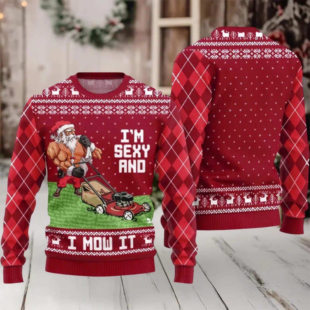 2025 Swole Santa Sexy And Mow It Ugly Christmas Sweater 2025 Swole Santa Sexy And Mow It Ugly Christmas Sweater