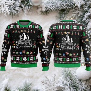 12 Games of Christmas Retro Ugly Sweater