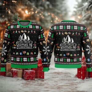 12 Games of Christmas Retro Ugly Sweater