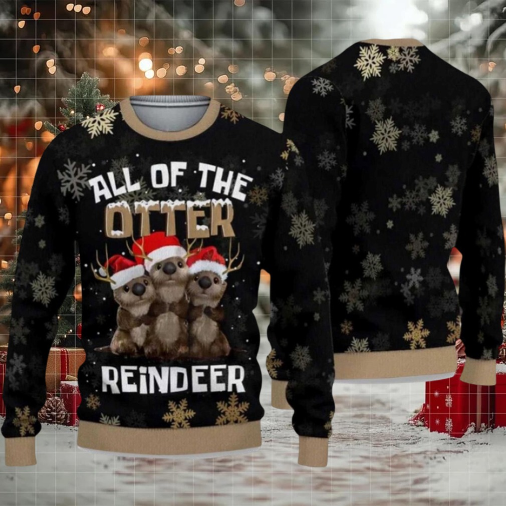 2025 All Of The Otter Reindeer Ugly Christmas Sweater Men Women For Sale 2025 All Of The Otter Reindeer Ugly Christmas Sweater Men Women For Sale