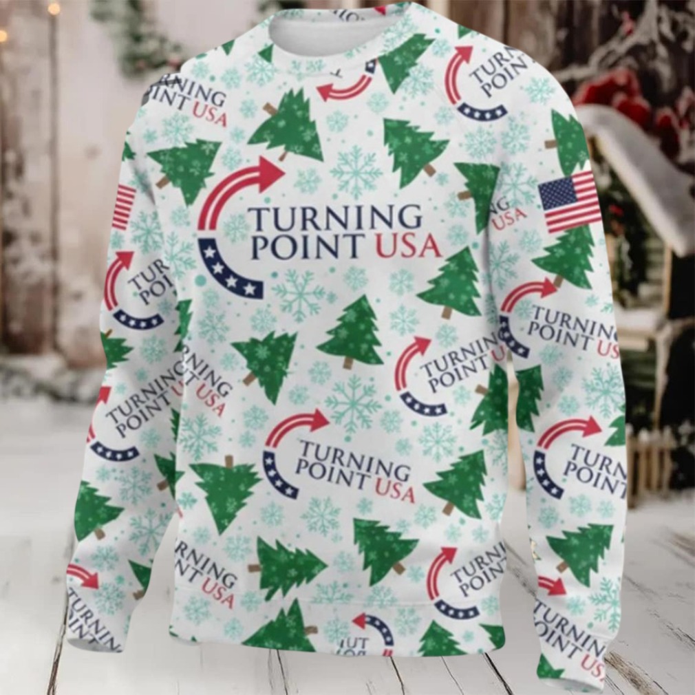 2025 Charlie Kirk Turning Point Usa Ugly Christmas Sweater Men Women For Sale