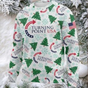 2025 Charlie Kirk Turning Point Usa Ugly Christmas Sweater Men Women For Sale