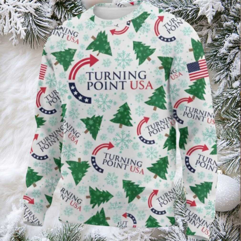 2025 Charlie Kirk Turning Point Usa Ugly Christmas Sweater Men Women For Sale