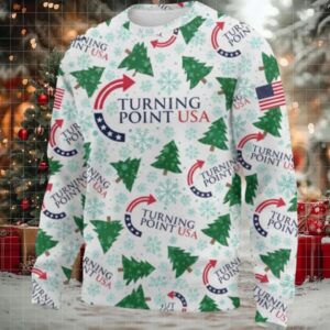 2025 Charlie Kirk Turning Point Usa Ugly Christmas Sweater Men Women For Sale