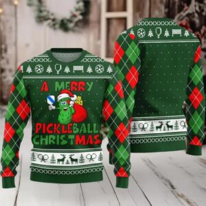 2025 Christmas A Merry Pickleball Christmas Ugly Sweater 2025 Christmas A Merry Pickleball Christmas Ugly Sweater