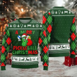 2025 Christmas A Merry Pickleball Christmas Ugly Sweater