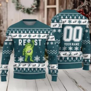 2025 Christmas Philadelphia Eagles Portland Frog Resist Ugly Sweater Men Women For Sale 2025 Christmas Philadelphia Eagles Portland Frog Resist Ugly Sweater Men Women For Sale