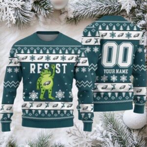 2025 Christmas Philadelphia Eagles Portland Frog Resist Ugly Sweater Men Women For Sale