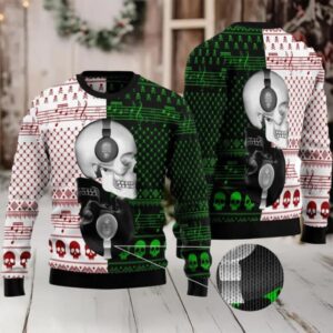 2025 Skull Yin Yang Ugly Christmas Sweater Mens Womens For Sale