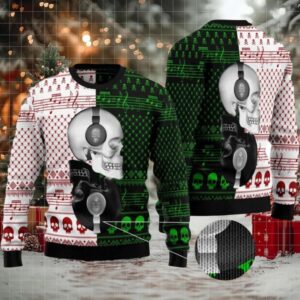 2025 Skull Yin Yang Ugly Christmas Sweater Mens Womens For Sale