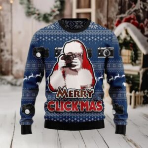 3D Merry Clickmas Funny Ugly Christmas Sweater
