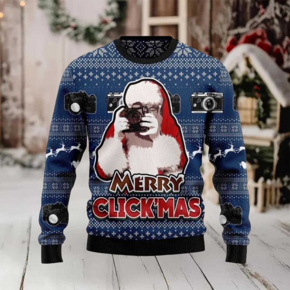 3D Merry Clickmas Funny Ugly Christmas Sweater