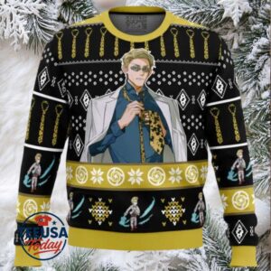 7 3 Sorcerer Nanami Kento Jujutsu Kaisen Ugly Christmas Sweater